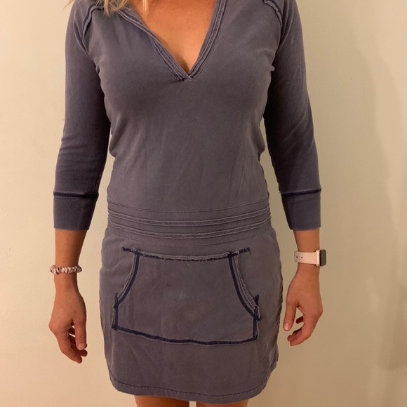 Gap Hoodie Sweatshirt Dress Blue Small - Picture 2 of 5